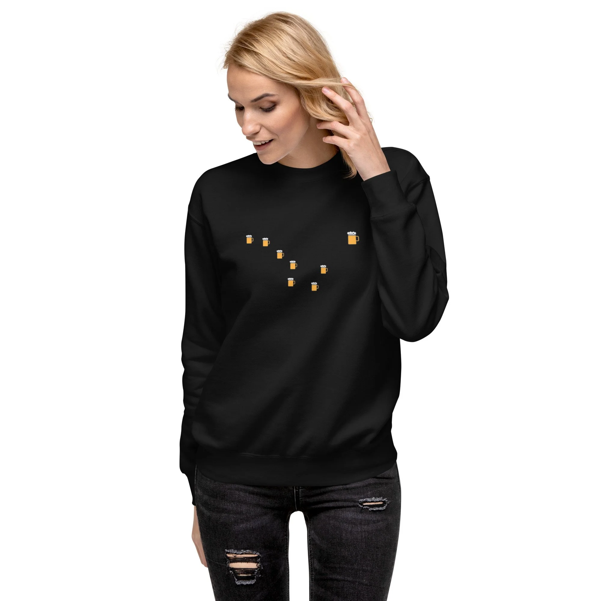 Unisex Crew Neck Beer Flag Sweatshirt