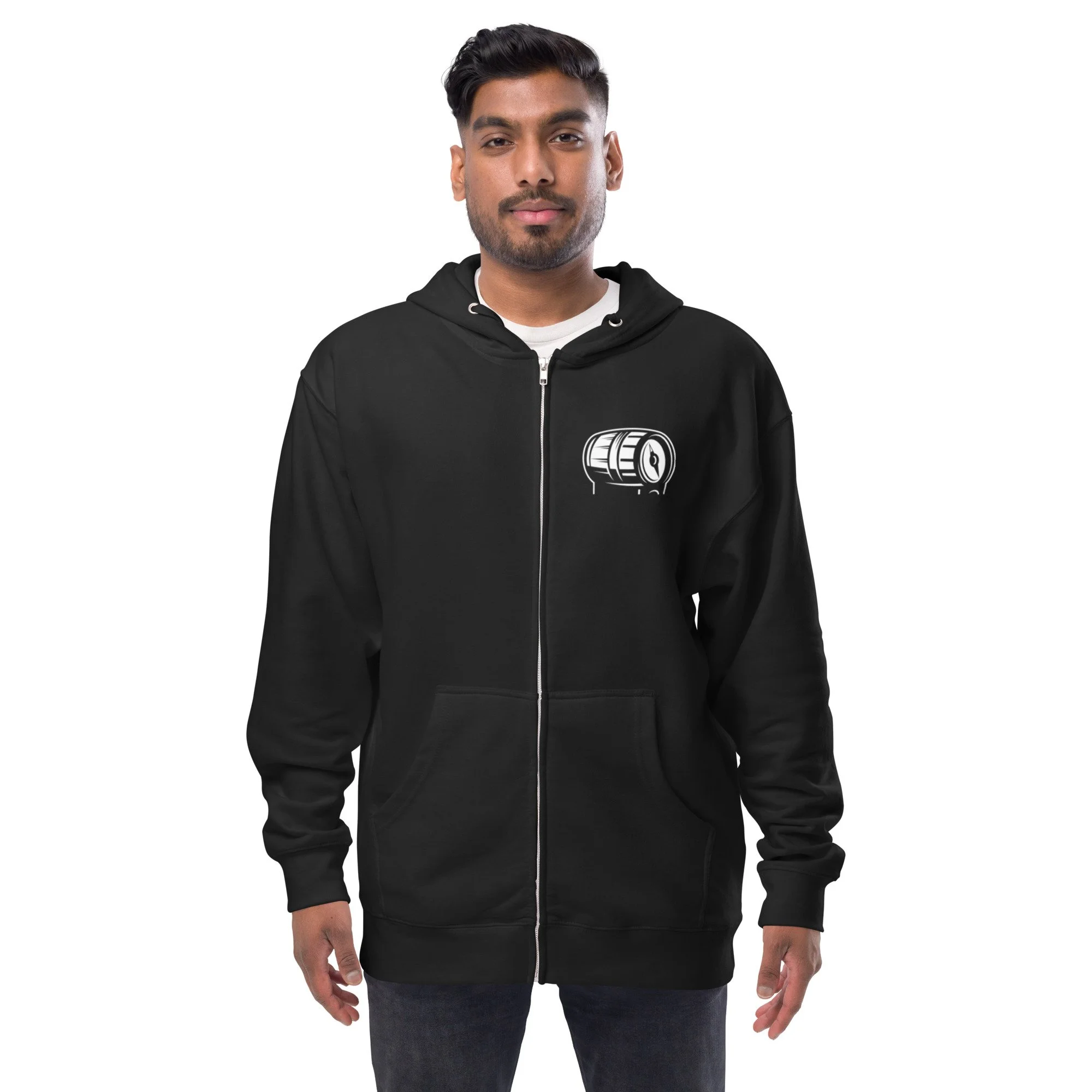 Unisex Fleece Zip Up Hoodie