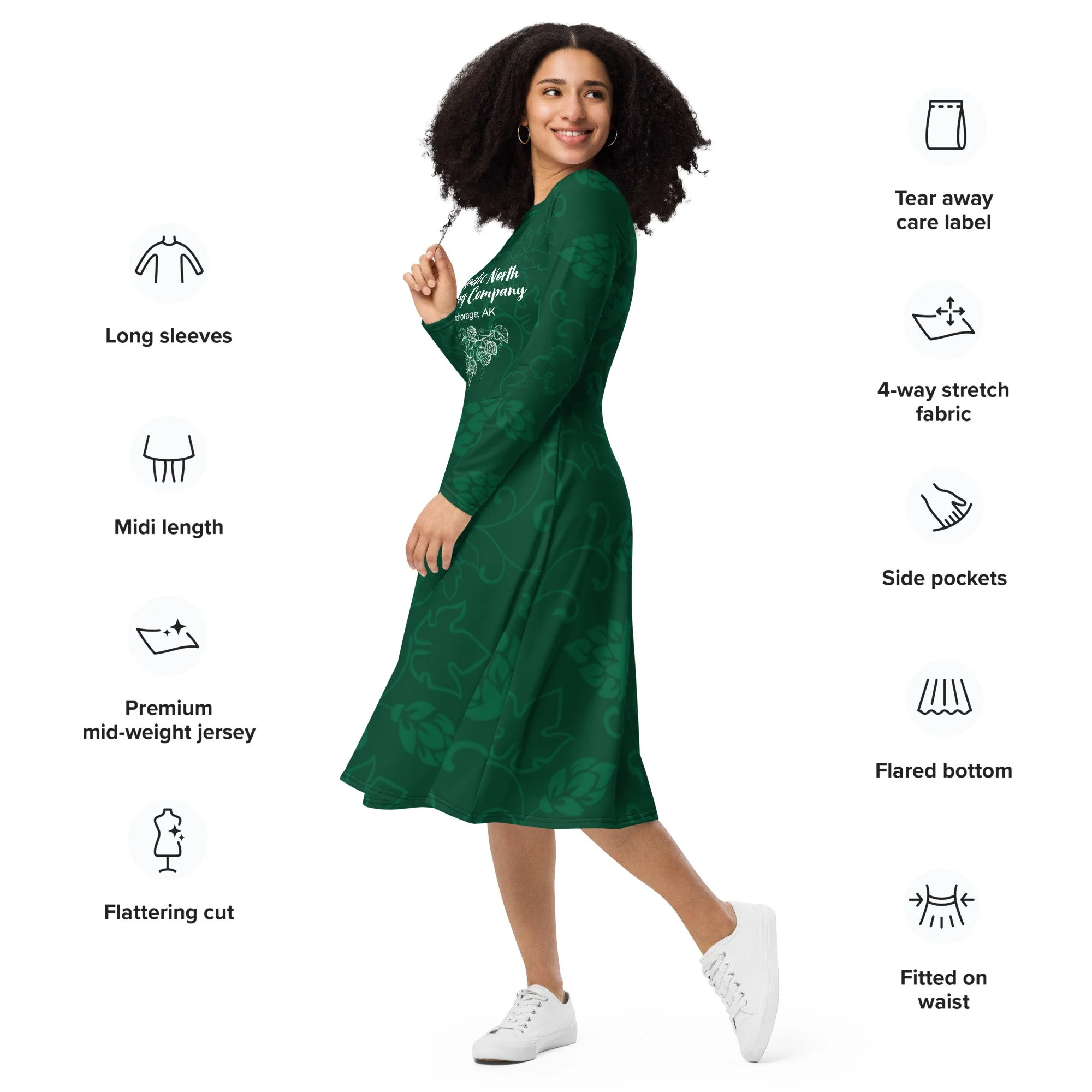 Hop Vine Long Sleeve Dress